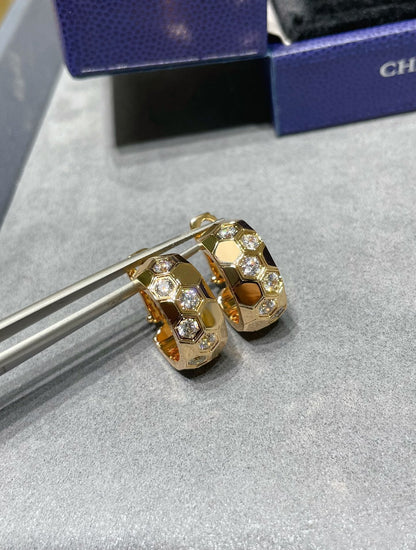 [BIJOUX]BEE LOVE DIAMOND HOOP EARRINGS