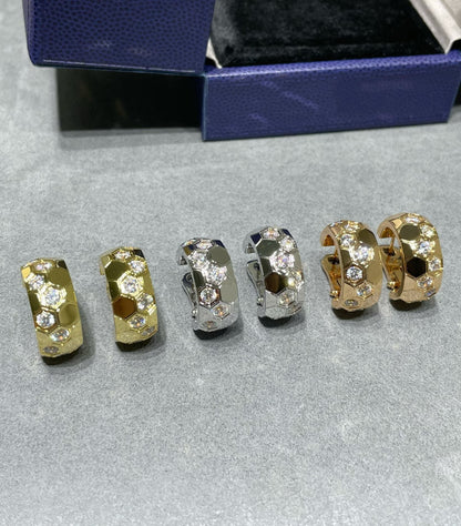 [BIJOUX]BEE LOVE DIAMOND HOOP EARRINGS