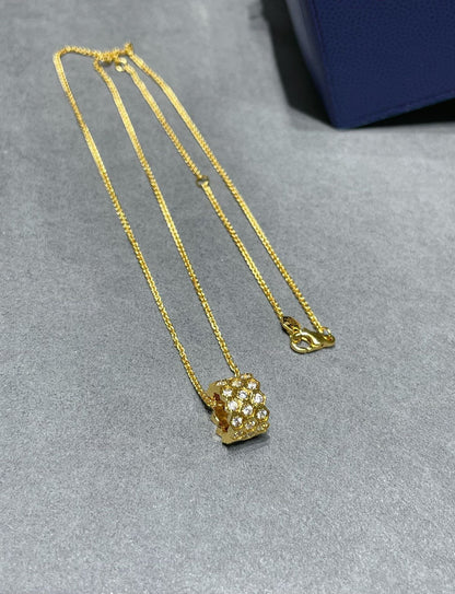 [BIJOUX]BEE LOVE DIAMOND PAVED 3 ROW NECKLACE