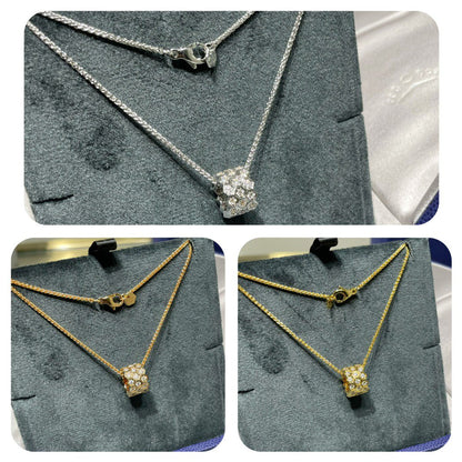 [BIJOUX]BEE LOVE DIAMOND PAVED 3 ROW NECKLACE