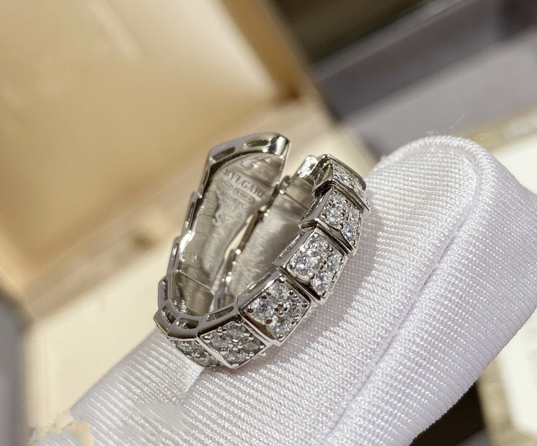 [BIJOUX]SERPENTI RING SILVER DIAMOND PAVED