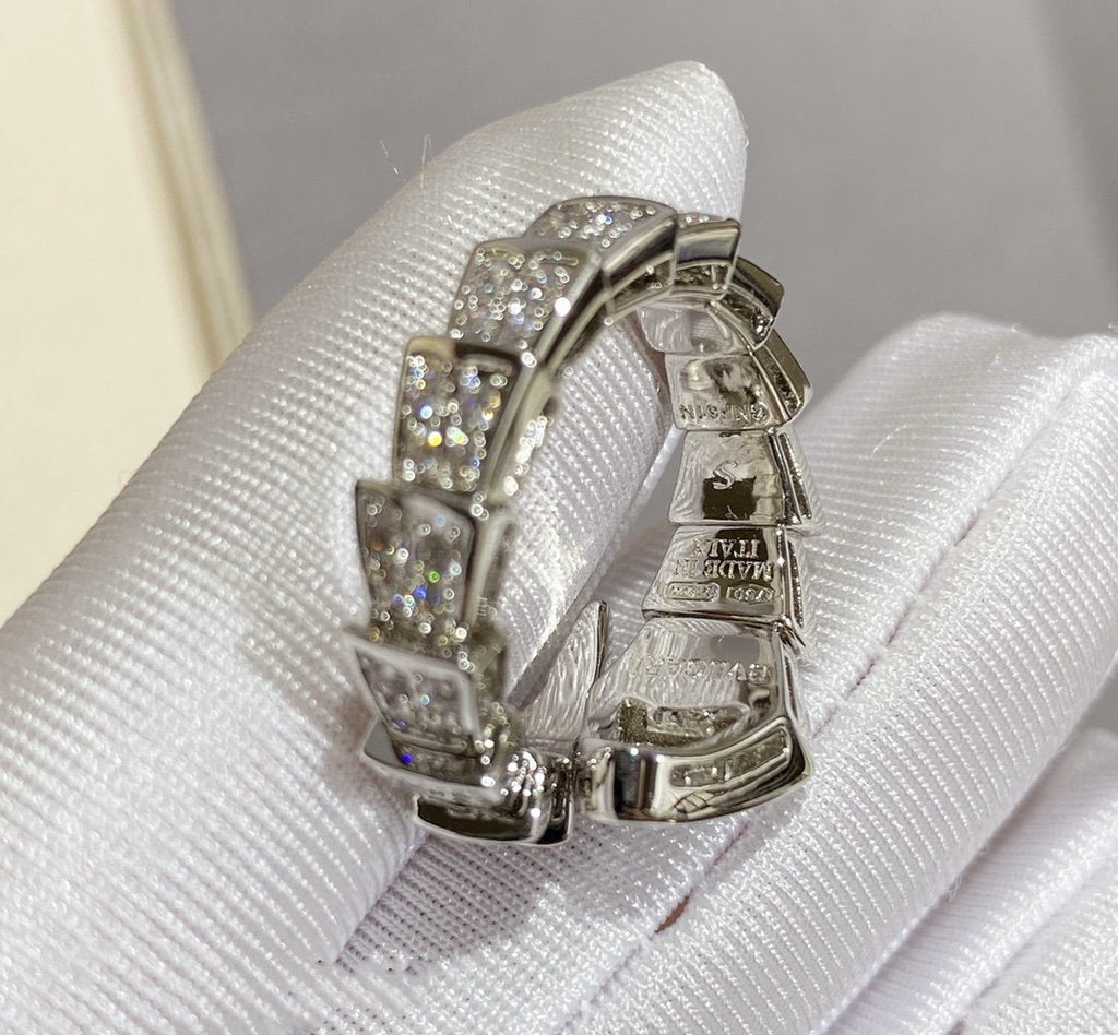 [BIJOUX] BAGUE SERPENTI GRANDE ARGENT PAVÉE DIAMANTS