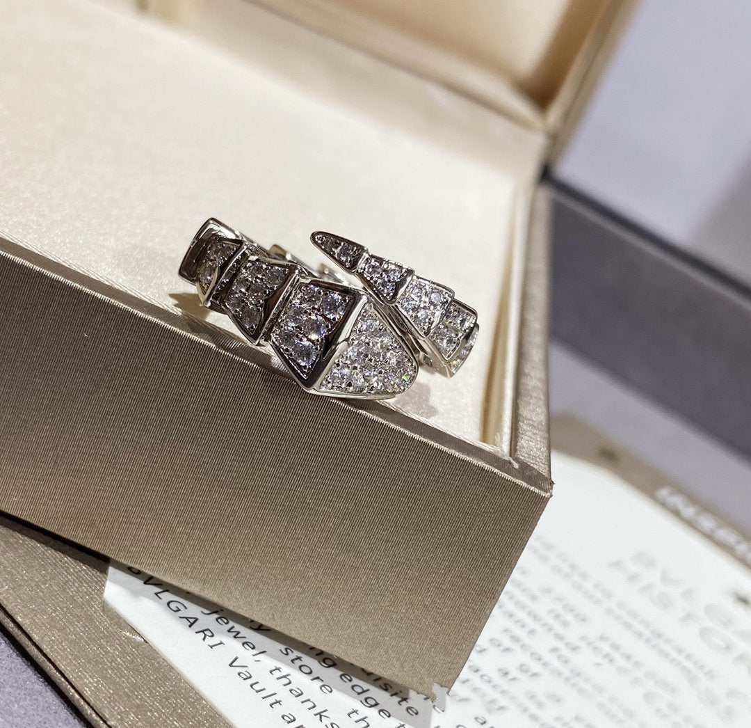[BIJOUX] BAGUE SERPENTI GRANDE ARGENT PAVÉE DIAMANTS