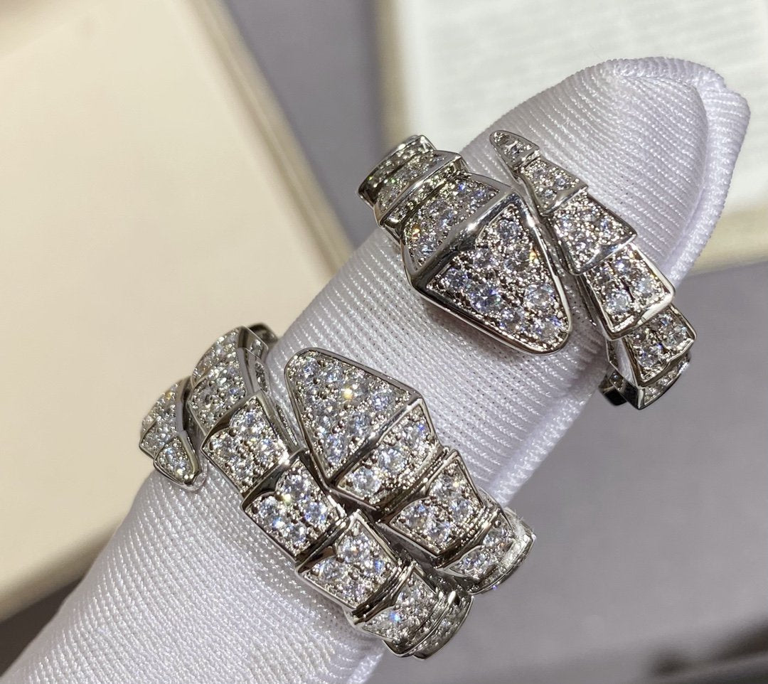 [BIJOUX] BAGUE SERPENTI GRANDE ARGENT PAVÉE DIAMANTS