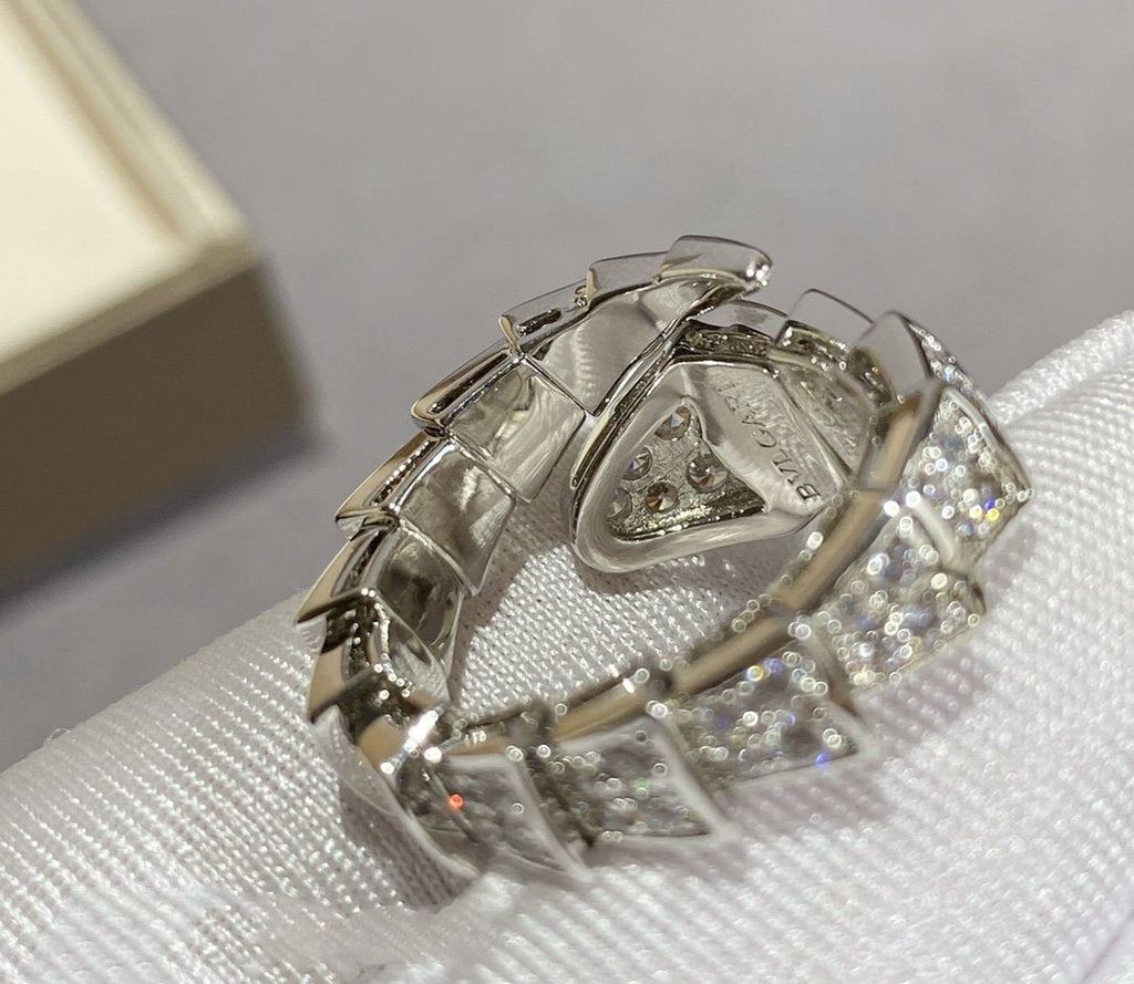 [BIJOUX] BAGUE SERPENTI GRANDE ARGENT PAVÉE DIAMANTS