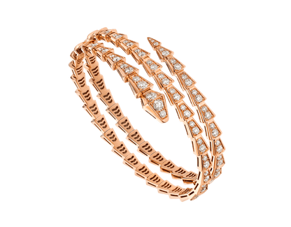 [BIJOUX]SERPENTI BRACELET PINK GOLD DIAMOND DOUBLE ROW