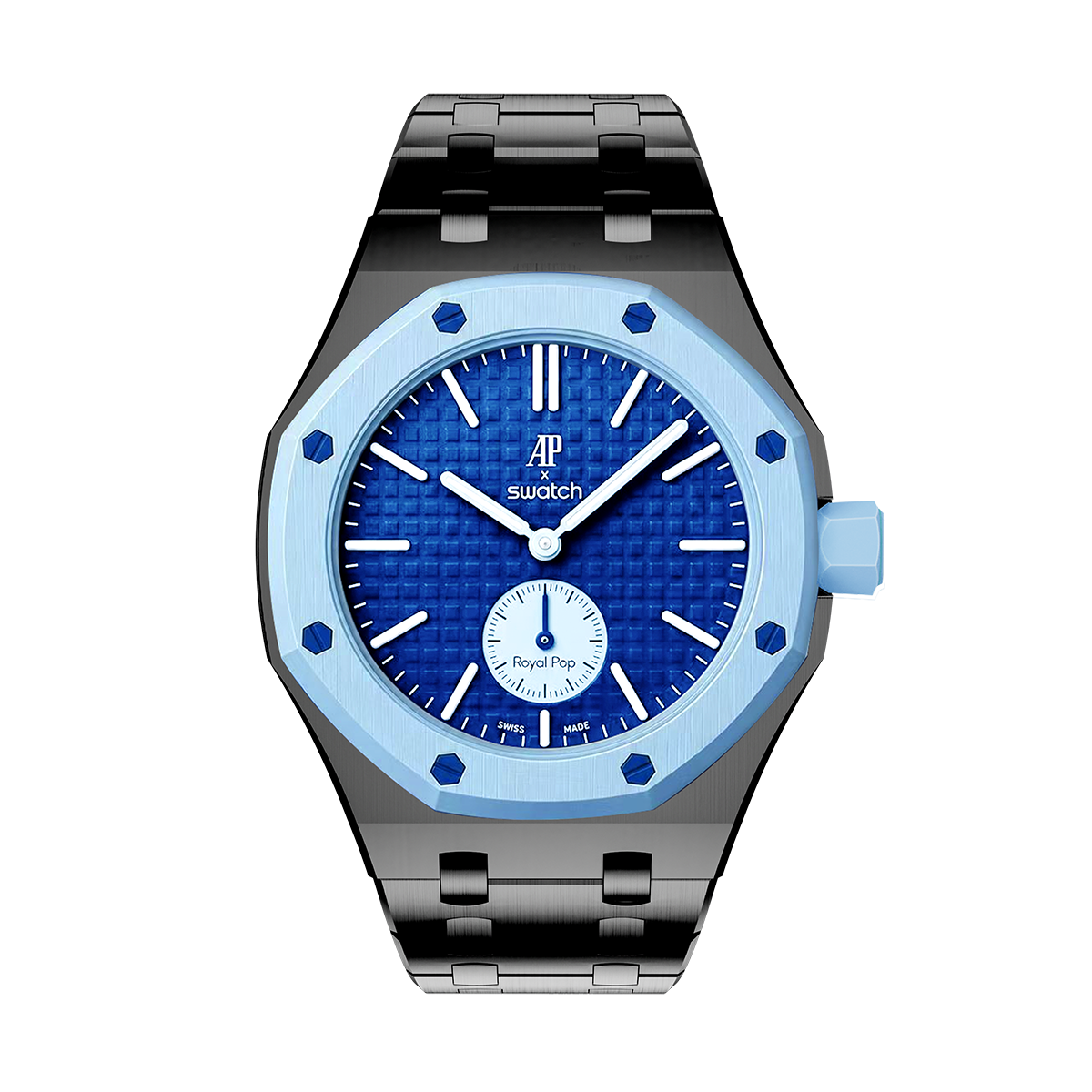Oak Pop Exclusive Black Steel Strap