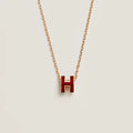 [BIJOUX]HM CLIC RED ENAMEL GOLD NECKLACE