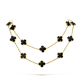 [Topon]CLOVER 20 MOTIFS ONYX NECKLACE