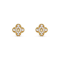 [Topon]CLOVER MEDIUM 1 MOTIFS FUll DIAMOND EARRINGS