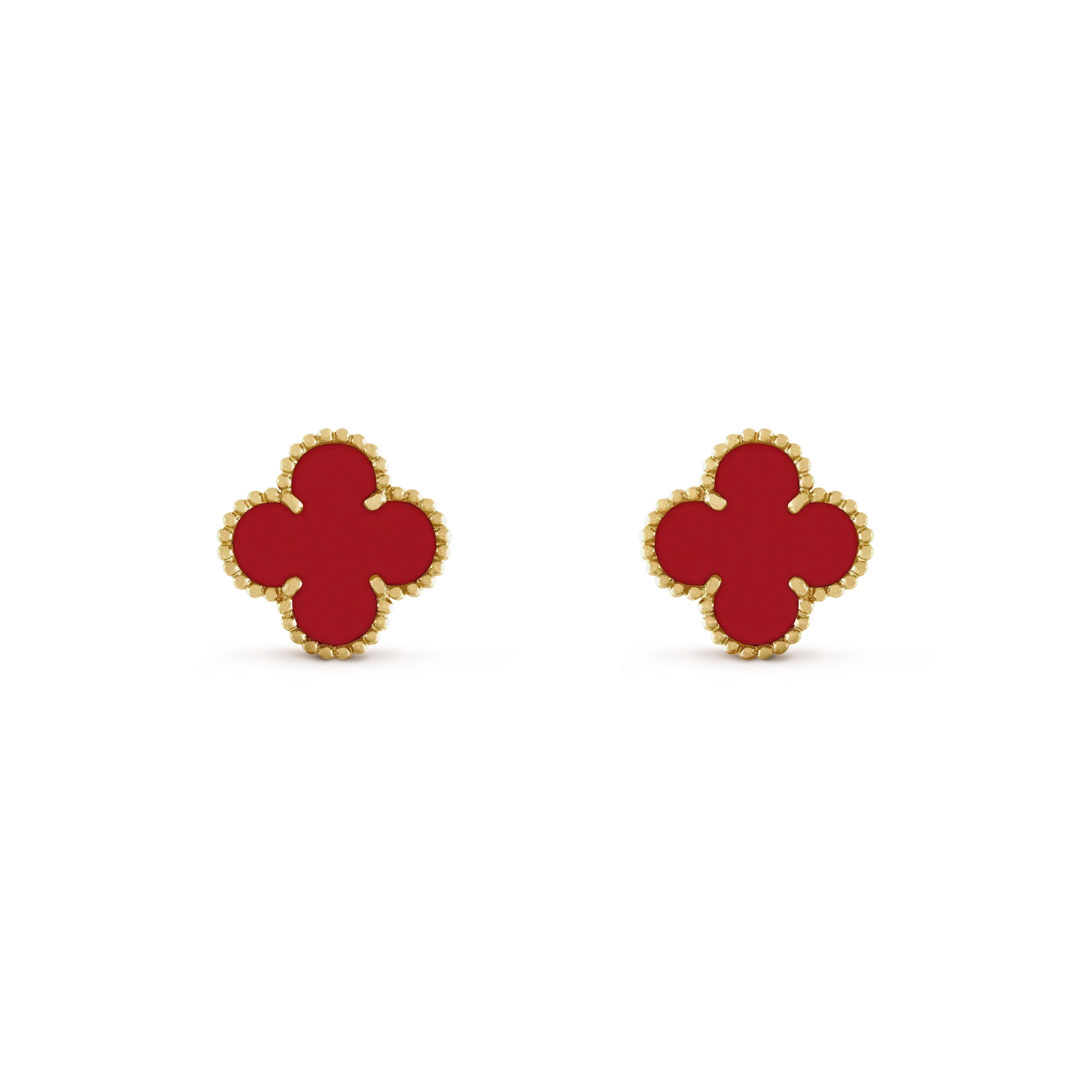 [Topon]CLOVER MINI 9.5MM CARNELIAN EARRINGS