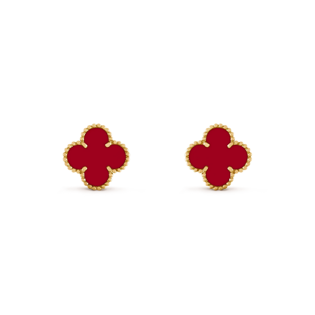 [Topon]CLOVER MEDIUM 1 MOTIFS CARNELIAN  EARRINGS