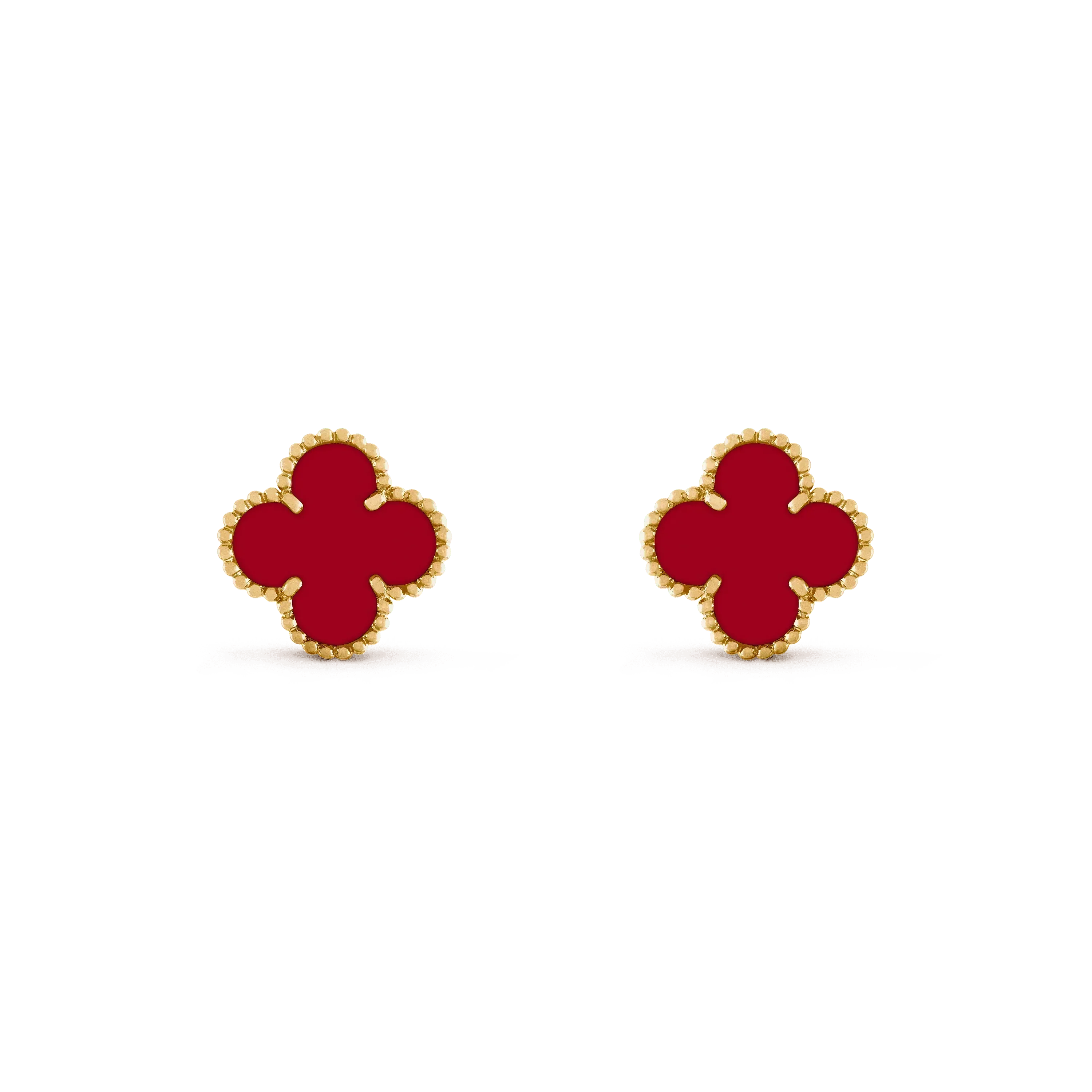 [Topon]CLOVER MEDIUM 1 MOTIFS CARNELIAN  EARRINGS