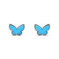 [BIJOUX]BUTTERFLY TURQUOISE EARRINGS SILVER