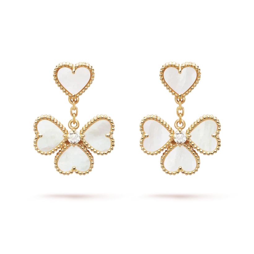 [Topon]CLOVER SWEET WHITE MOP EARRINGS