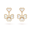 [BIJOUX]CLOVER SWEET BOUCLES D'OREILLES EN NACRE BLANCHE