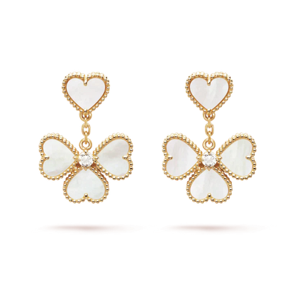 [BIJOUX]CLOVER SWEET WHITE MOP EARRINGS