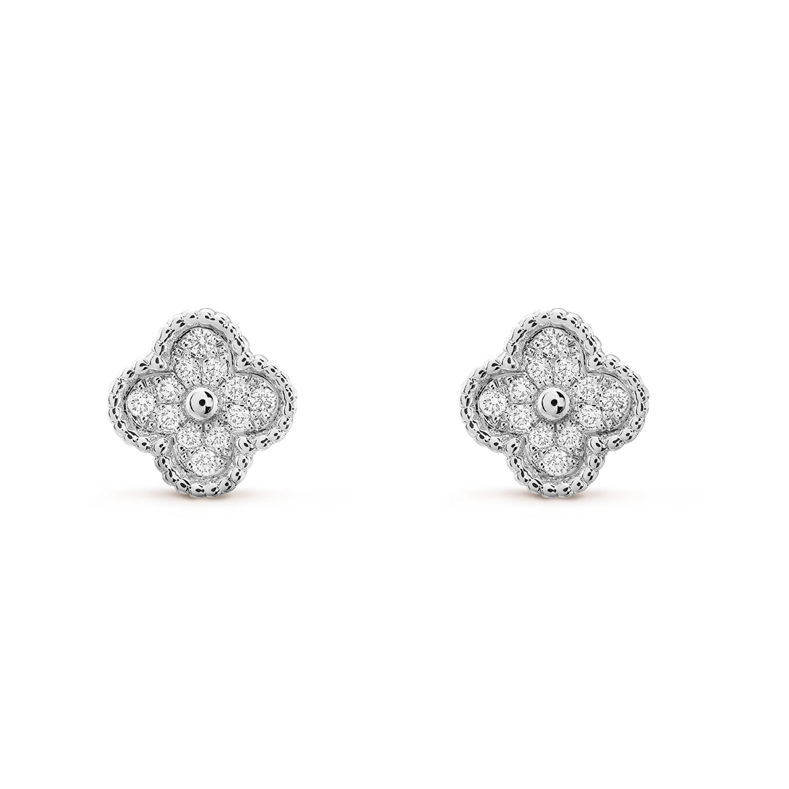 [Topon]CLOVER MINI DIAMOND STUD EARRINGS