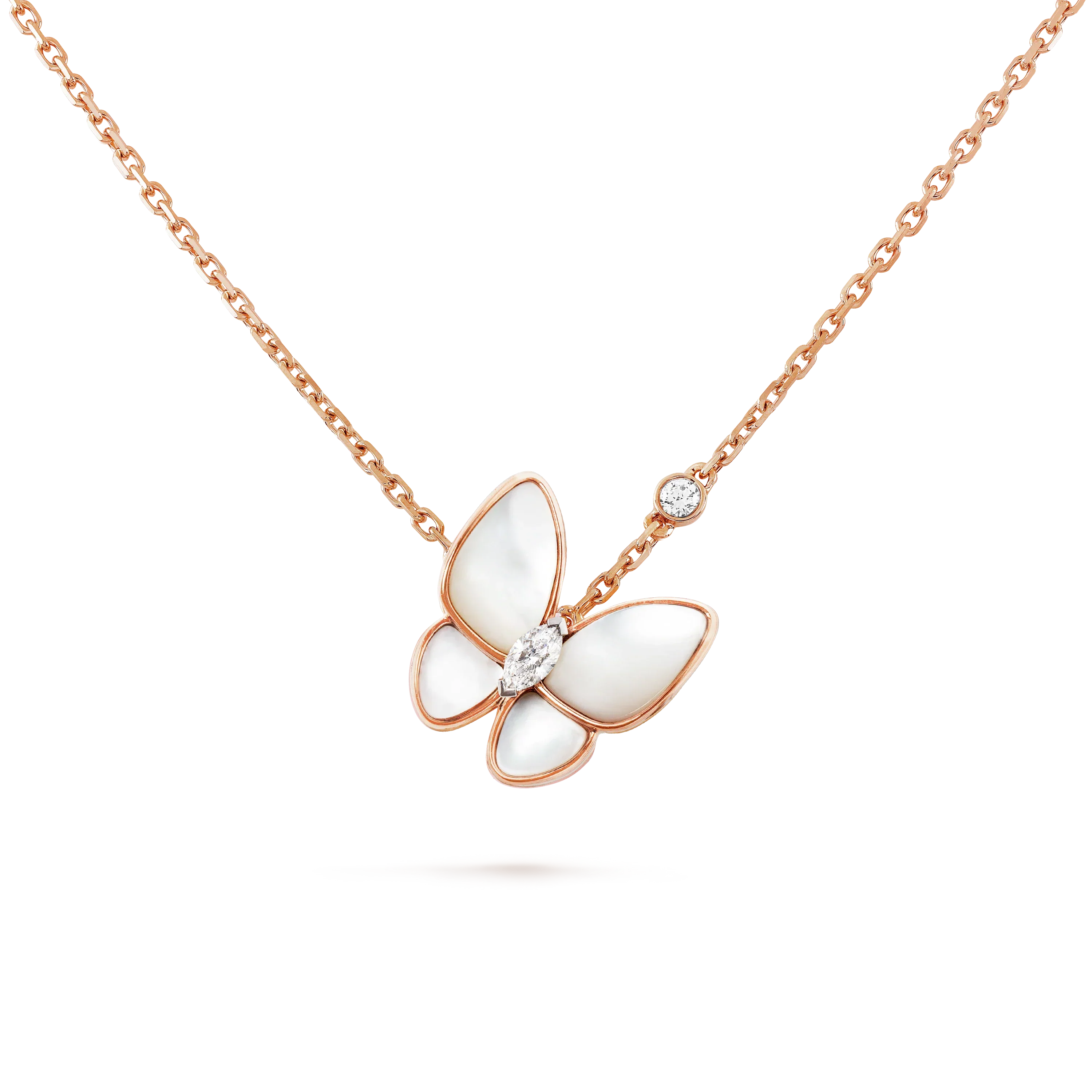 [Topon]BUTTERFLY MOP DIAMOND NECKLACE