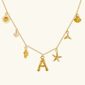 [Topon]Avaria Ocean Initial Necklace