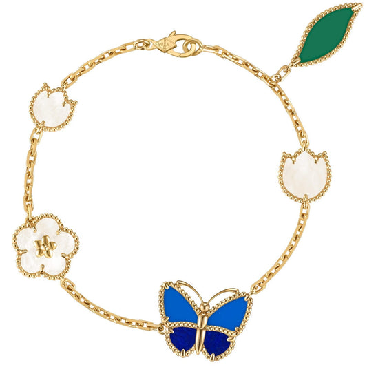 [Topon]LUCKY SPRING BUTTERFLY 5 MOTIF BRACELET