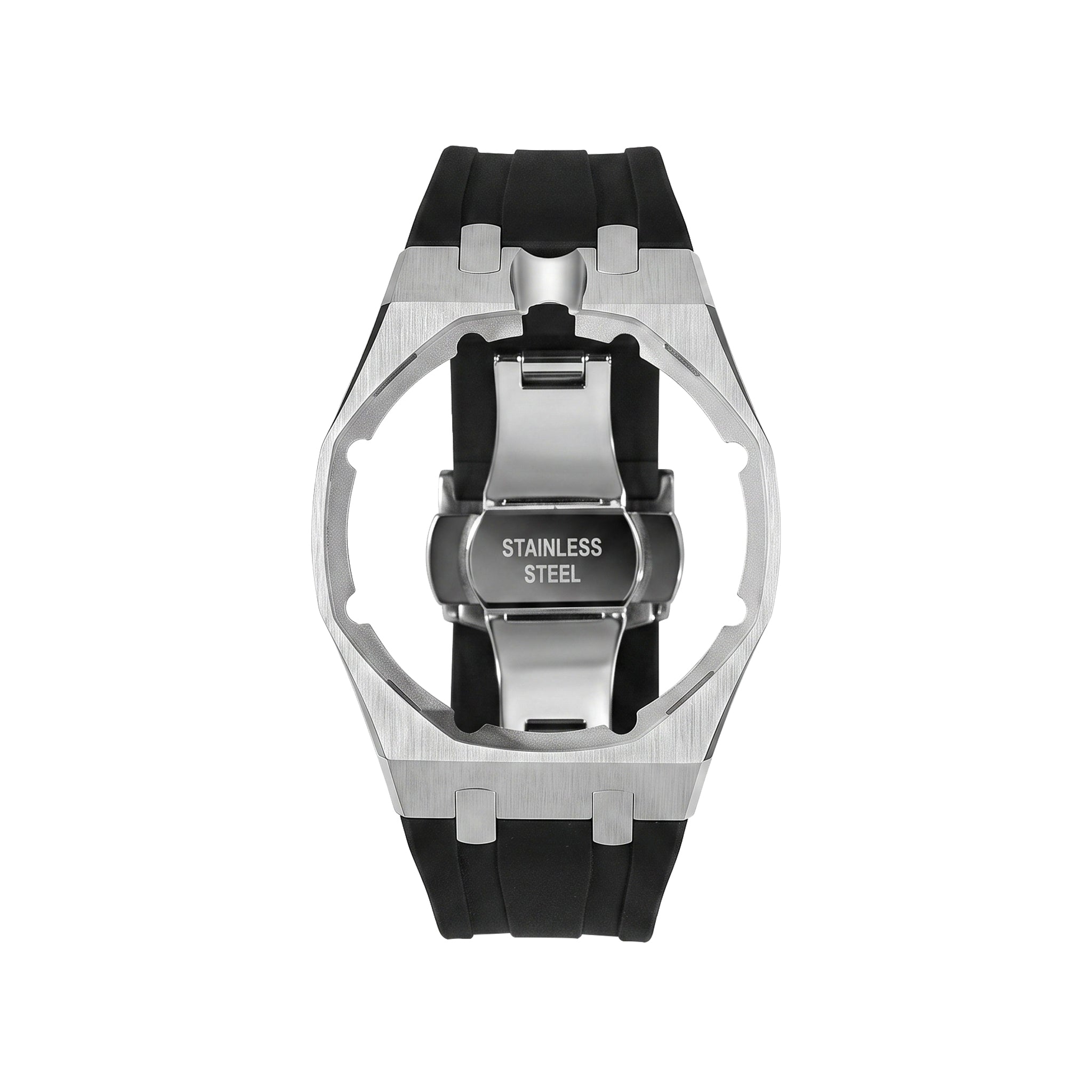 Topon Strap Exclusive Steel Case & Silicone Strap With Cradle