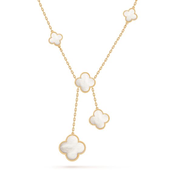 [Topon]CLOVER MOTHER OF PEARL NECKLACE 6 MOTIF