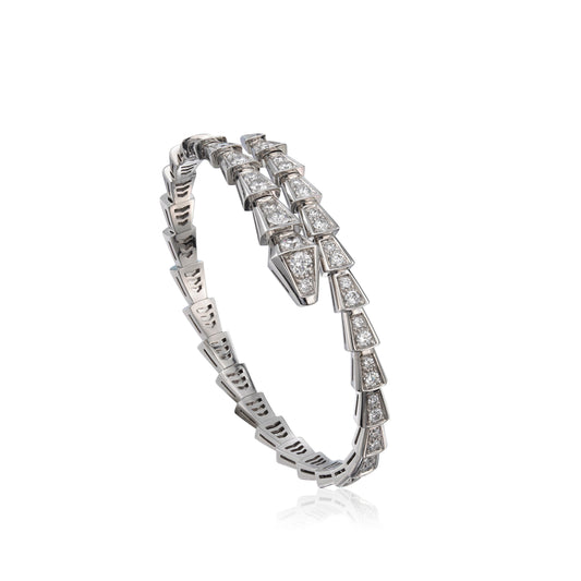 [BIJOUX]BRACELET SERPENTI 6MM ARGENT DIAMANT