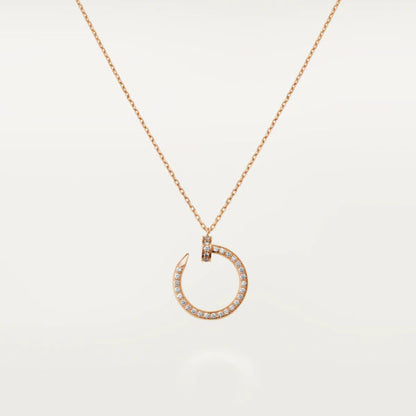 [BIJOUX]JUSTE NECKLACE PINK GOLD DIAMONDS
