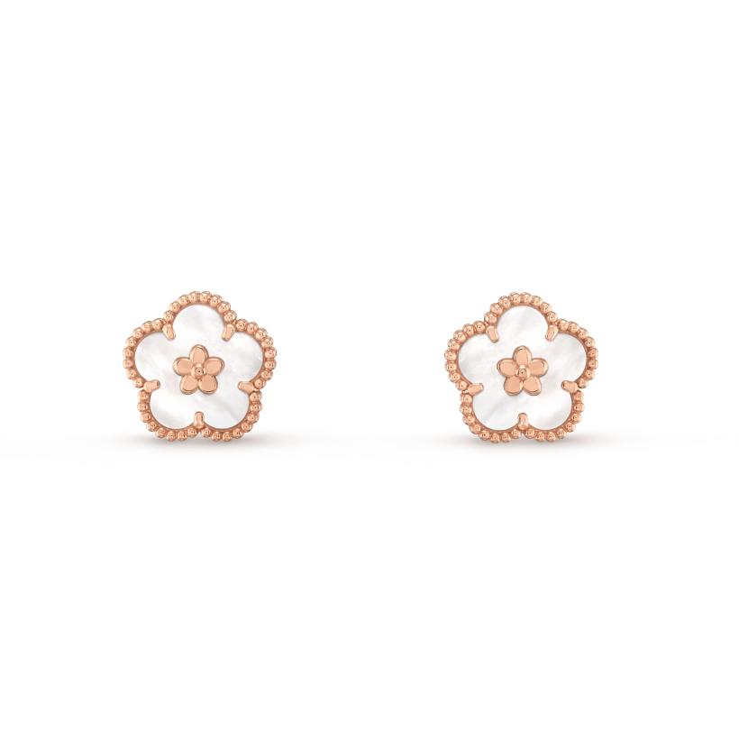 [Topon]LUCKY PINK GOLD WHITE MOP EARRINGS