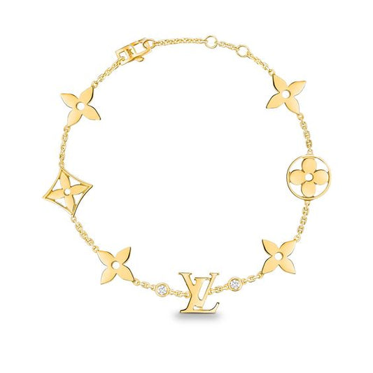 [BIJOUX]BRACELET EN OR 7 MOTIFS ÉTOILE ET SOLEIL