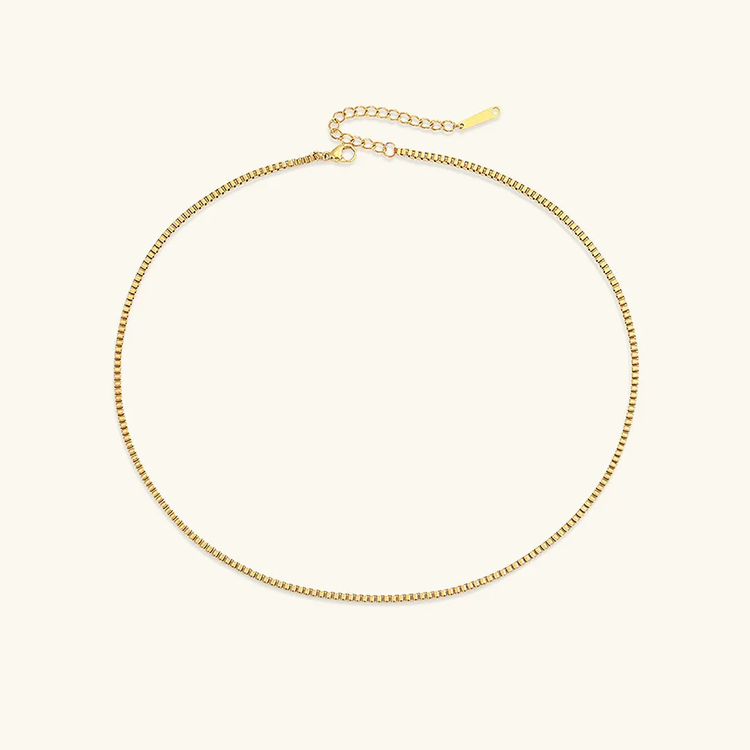 [Topon]Danica Box Chain Gold Necklace