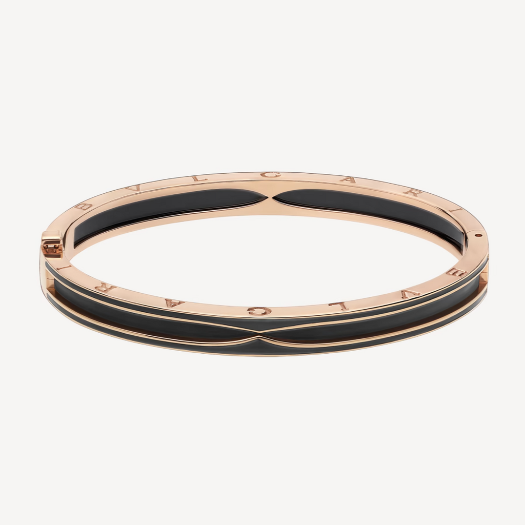 [BIJOUX]ZERO 1 PINK GOLD WITH MATTE BLACK CERAMIC BRACELET