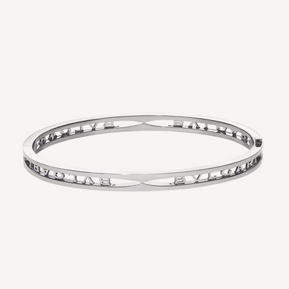 [BIJOUX]ZERO 1 SPIRAL LOGO SILVER BRACELET