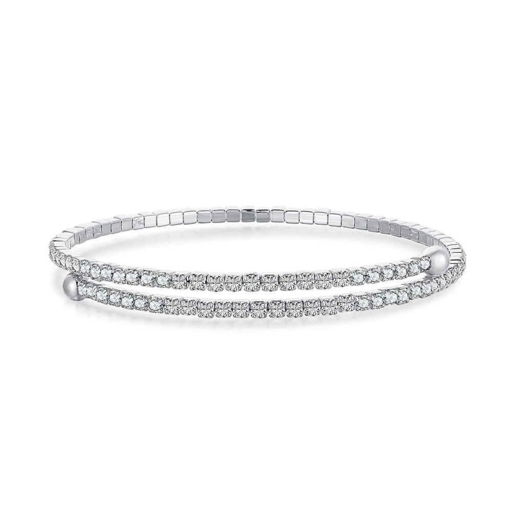 [Goodv]Bracelet tendance rond avec rangée de diamants