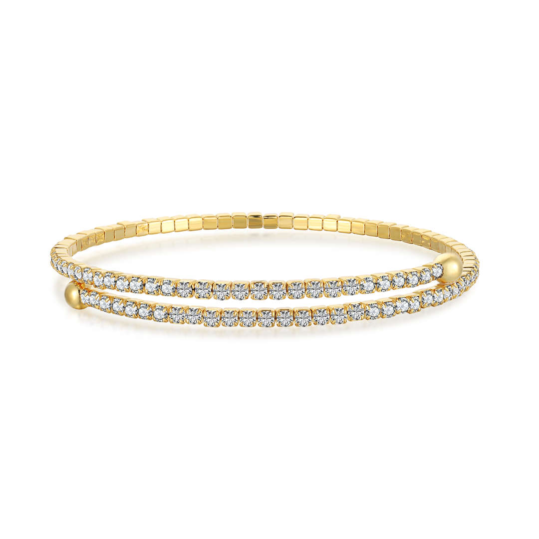 [Goodv]Bracelet tendance rond avec rangée de diamants