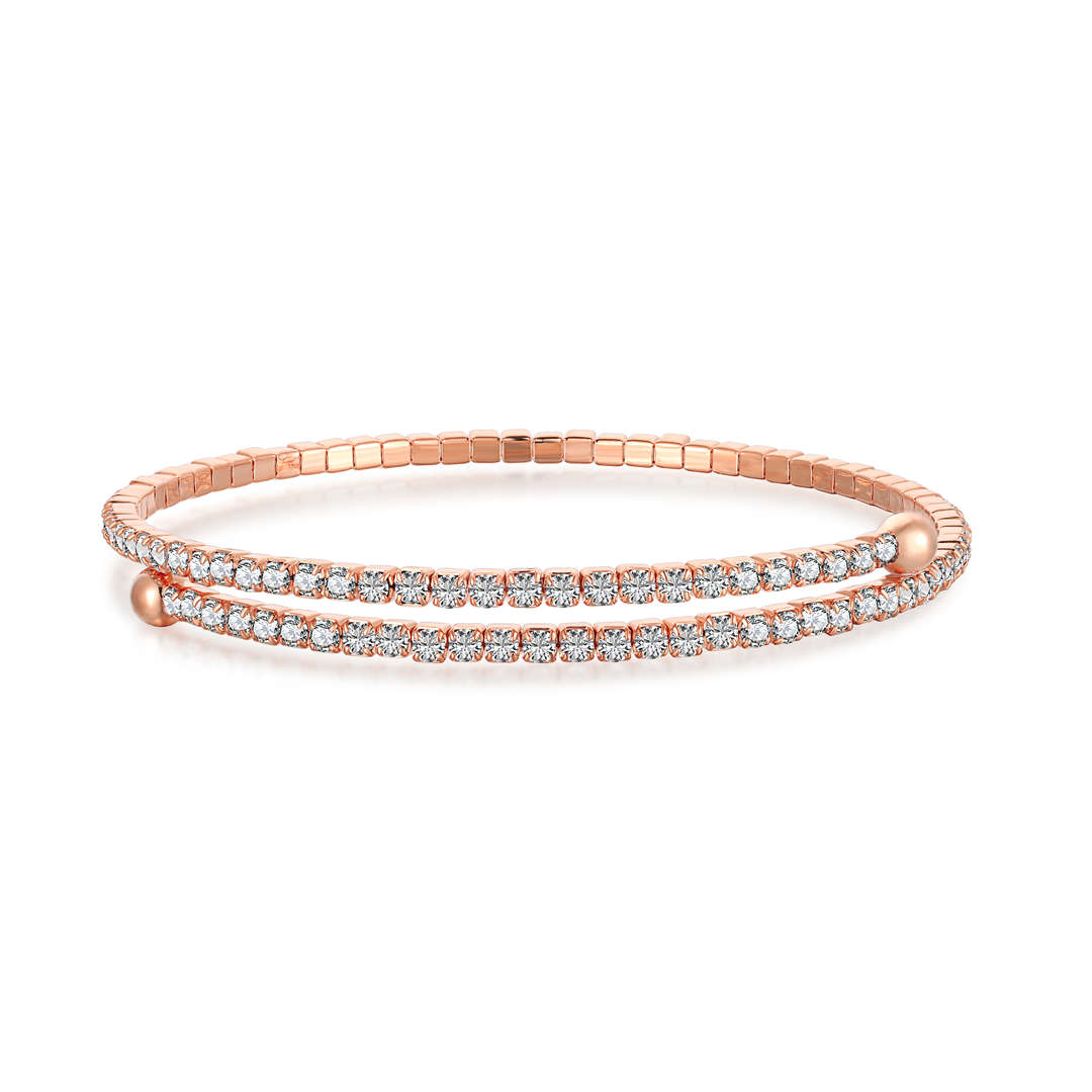 [Goodv]Bracelet tendance rond avec rangée de diamants
