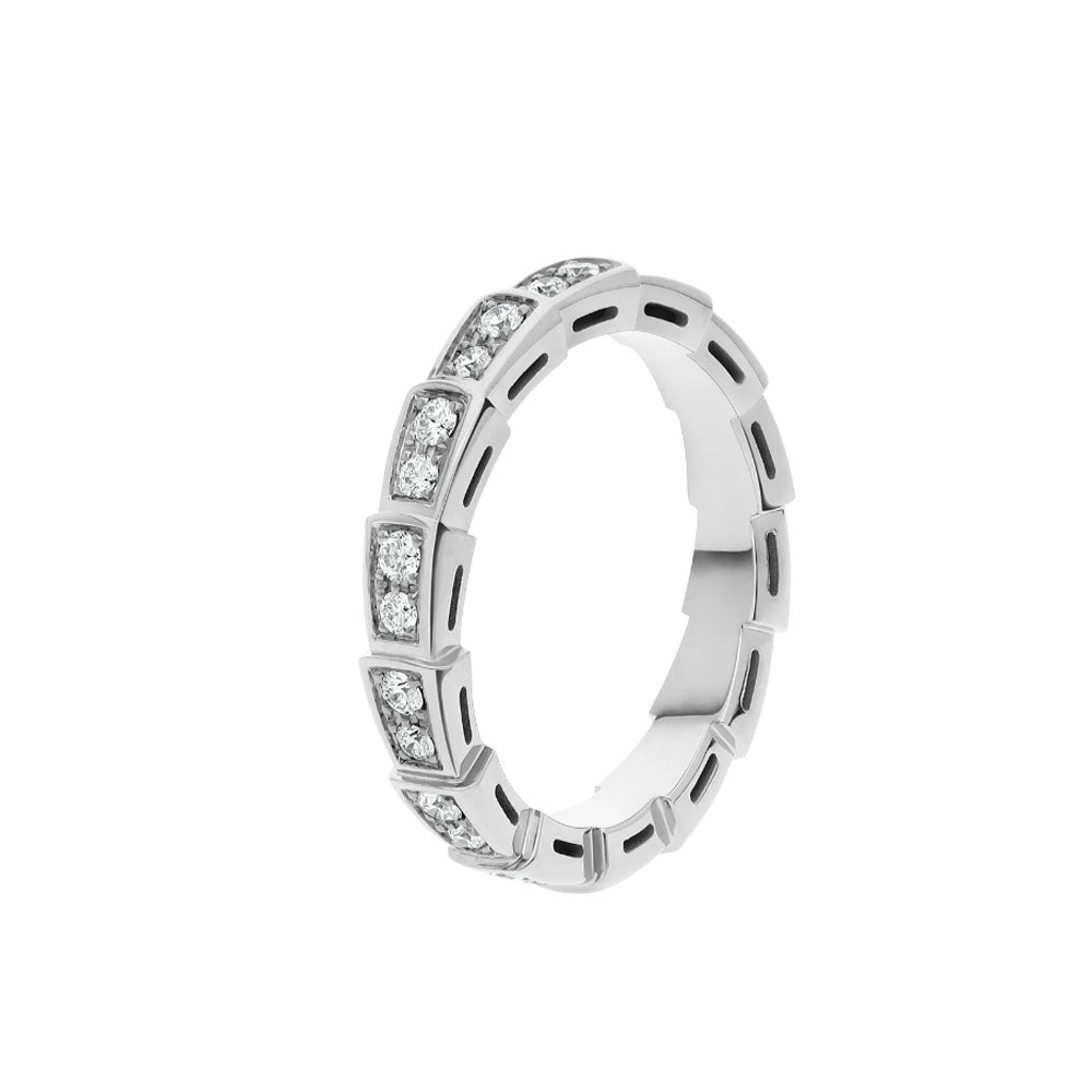 [BIJOUX]BAGUE SERPENTI ARGENT PAVÉ DIAMANTS 3MM