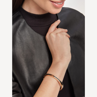 [BIJOUX]ZERO 1 ピンクゴールド ブラックセラミックブレスレット