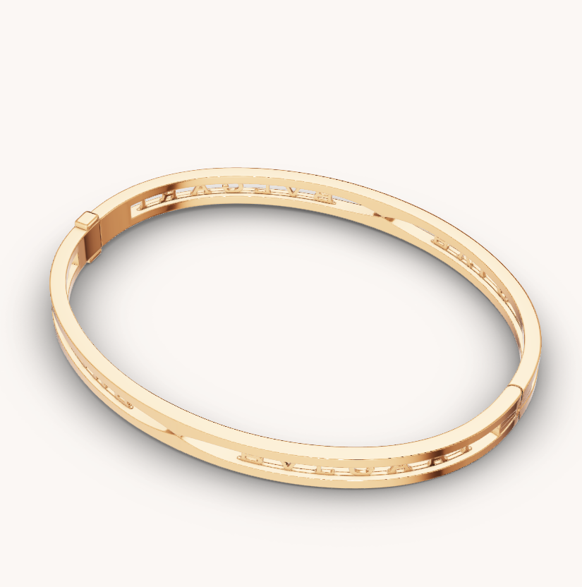 [BIJOUX]ZERO 1 SPIRAL LOGO GOLD BRACELET