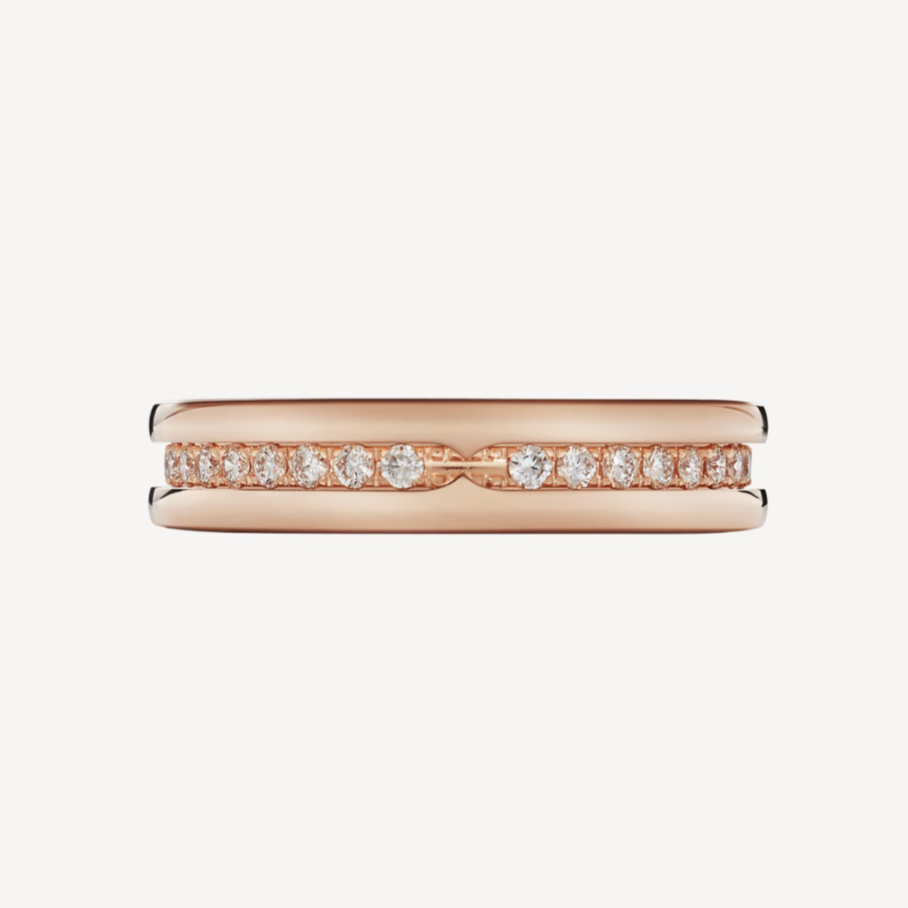 [BIJOUX]ZERO 1 BANDE UNIQUE PAVÉE DE DIAMANTS SUR L'ANNEAU SPIRALE