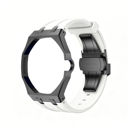 Oak Pop Black Steel Case & Silicone Strap