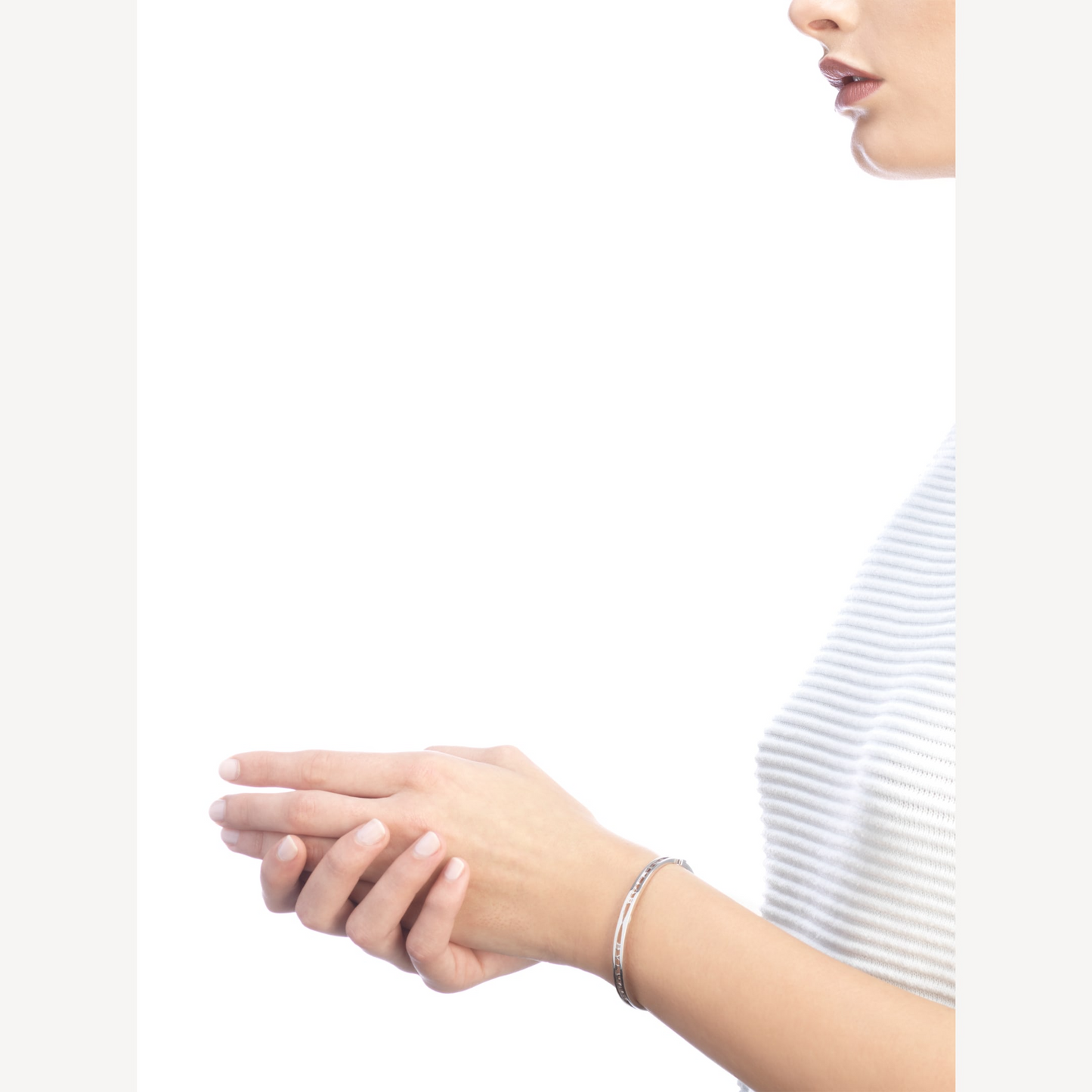 [BIJOUX]ZERO 1 SPIRAL LOGO SILVER BRACELET