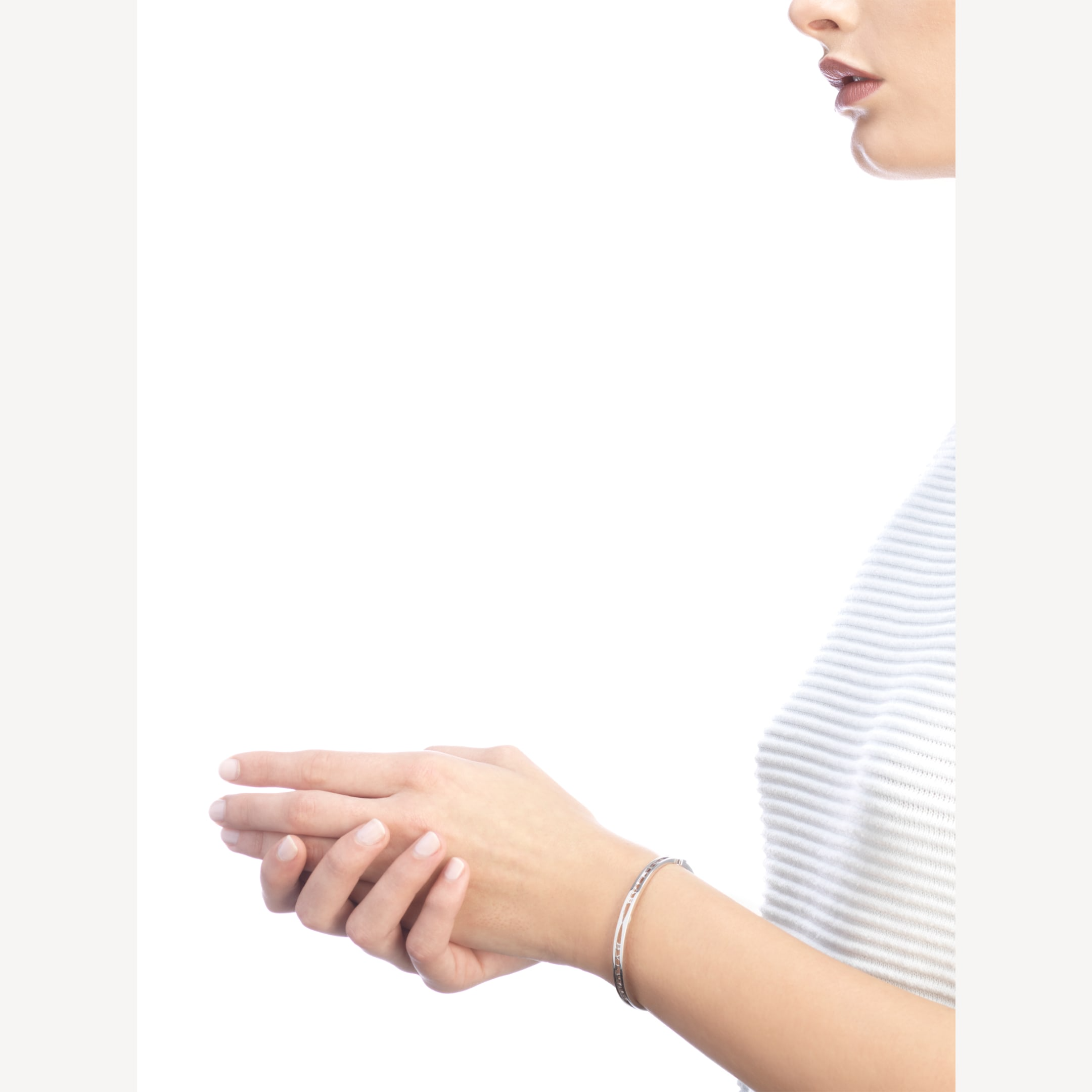 [BIJOUX]ZERO 1 SPIRAL LOGO SILVER BRACELET