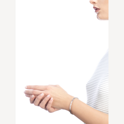 [BIJOUX]ZERO 1 SPIRAL LOGO SILVER BRACELET