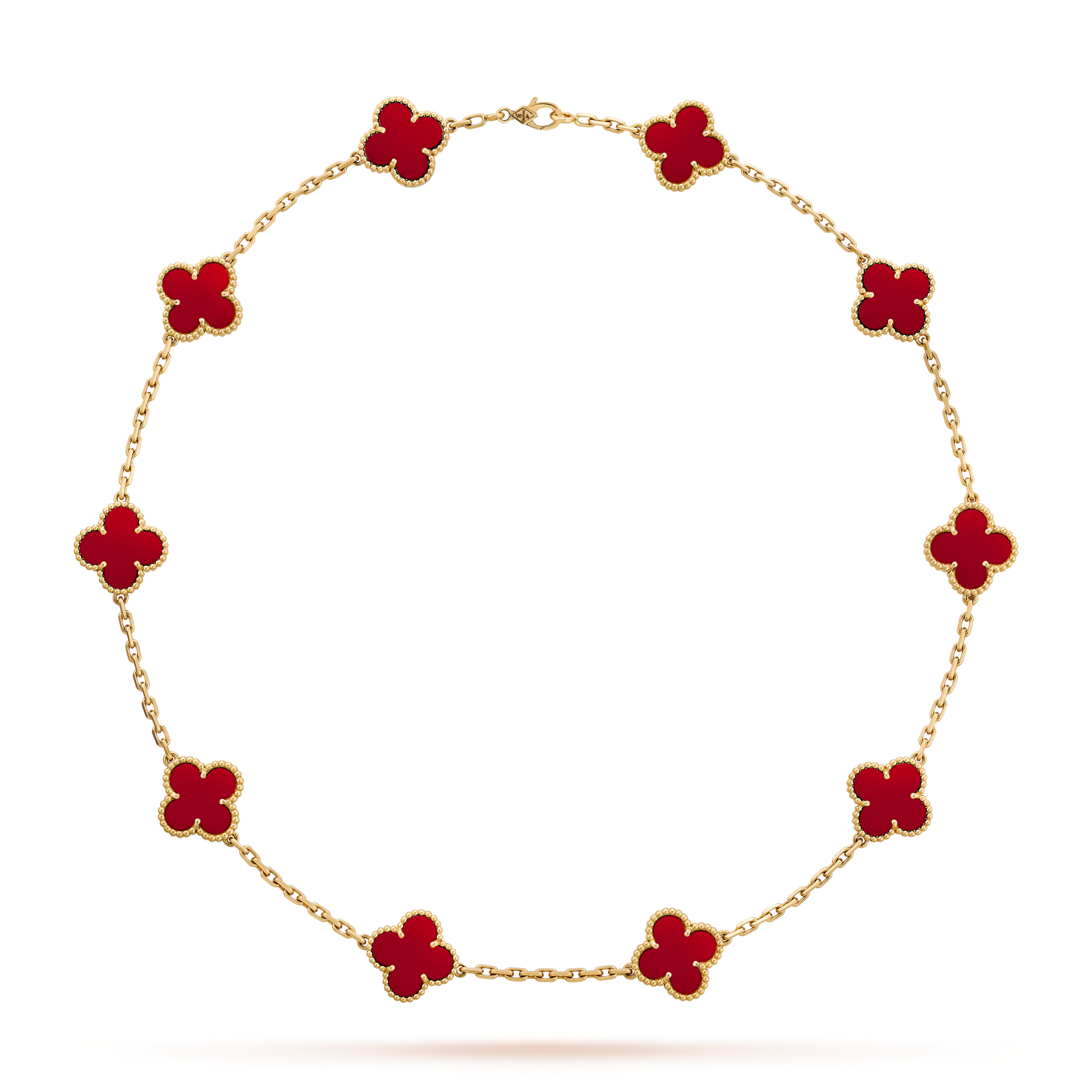 [BIJOUX] COLLIER TRÈFLE 10 MOTIFS CORNALINE