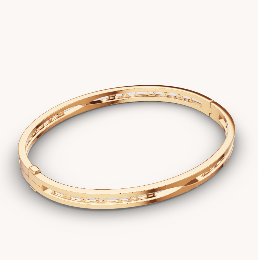 [BIJOUX]ZERO 1 SPIRAL LOGO GOLD BRACELET