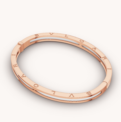 [BIJOUX]ZERO 1 PINK GOLD WITH WHITE CERAMIC BRACELET