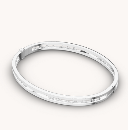 [BIJOUX]ZERO 1 SPIRAL LOGO SILVER BRACELET