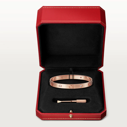 [BIJOUX]BRACELET AMOUR 6.1MM 4 DIAMANTS